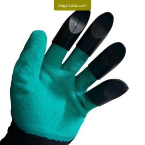 Product details of Gardening Gloves, Thorn Resistant Safe Garden Gloves for Pruning Roses 1 pair High Quality: Made of Rubber+Polyester + ABS Plastic material, the garden genie gloves are better to protect your hands. With 4 Built-in Claws made with durable ABS plastic, it makes gardening easy and fast without hand tools! Widely Use: Durable, waterproof and puncture resistant, the garden genie gloves can plant, pake, dig and so on. One Size Fits Most: The size of the gloves can be extended to fit almost all people's hands because of the good toughness rubber latex, and the cuffs of gloves are made of elastic polyester materials so your wrists would not feel tight. CAUTION: LATEX! This product, Contains natural rubber latex which may cause allergic reactions, And gloves containing some smell from latex.